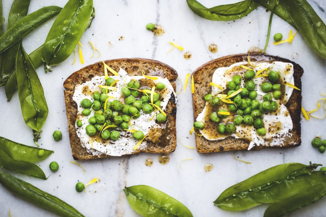 Bruschetta z zielonym groszkiem