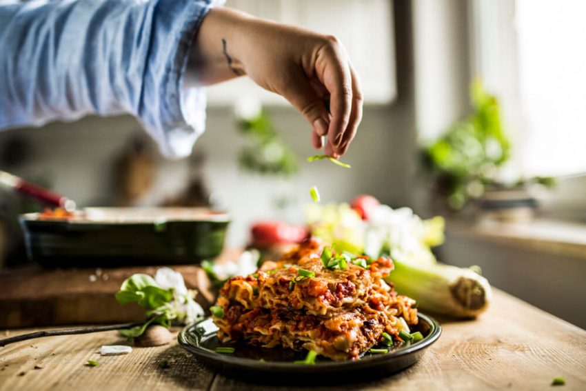 Wegetariańskie lasagne. Zdjęcie: masz.talerz