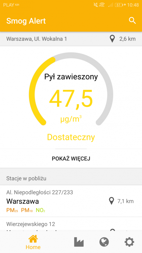 zdjęcie aplikacji Smog Alert