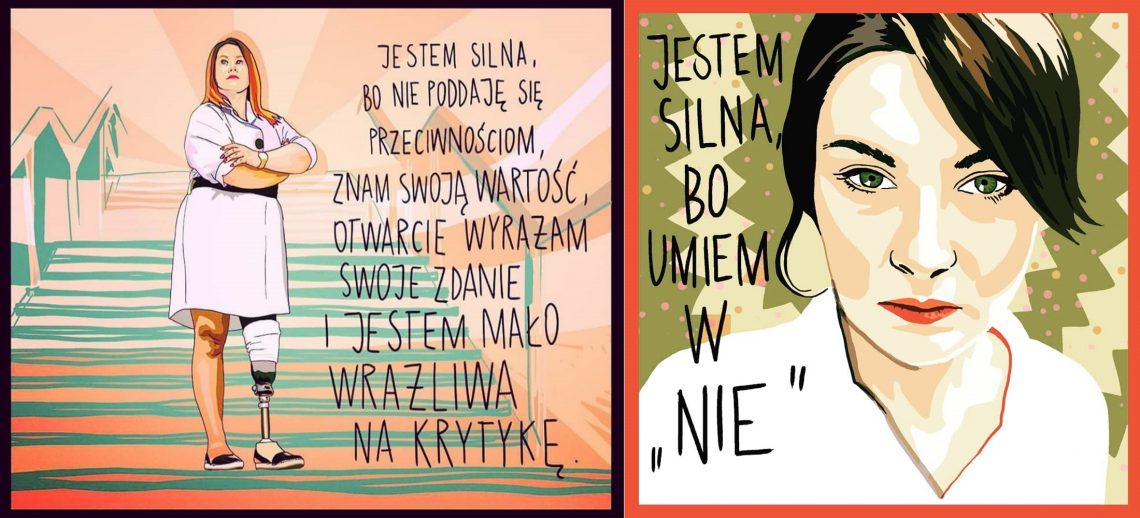 Tekst o sile polskich kobiet w projekcie Frej. Na zdjęciu: Kolaż plakatów - HelloZdrowie