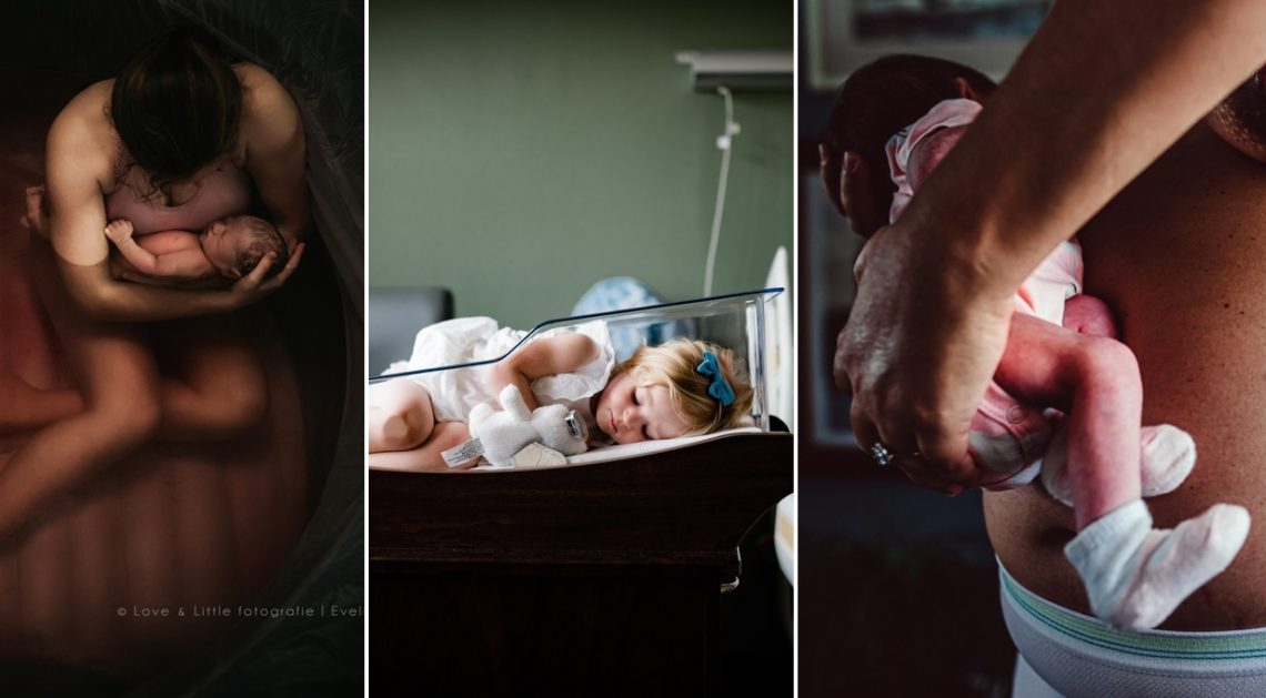 Tekst o konkursie fotografii porodowej i nagrodzonych zdjęciach. Na zdjęciu: Kolaż dziecka i kobiety - HelloZdrowie