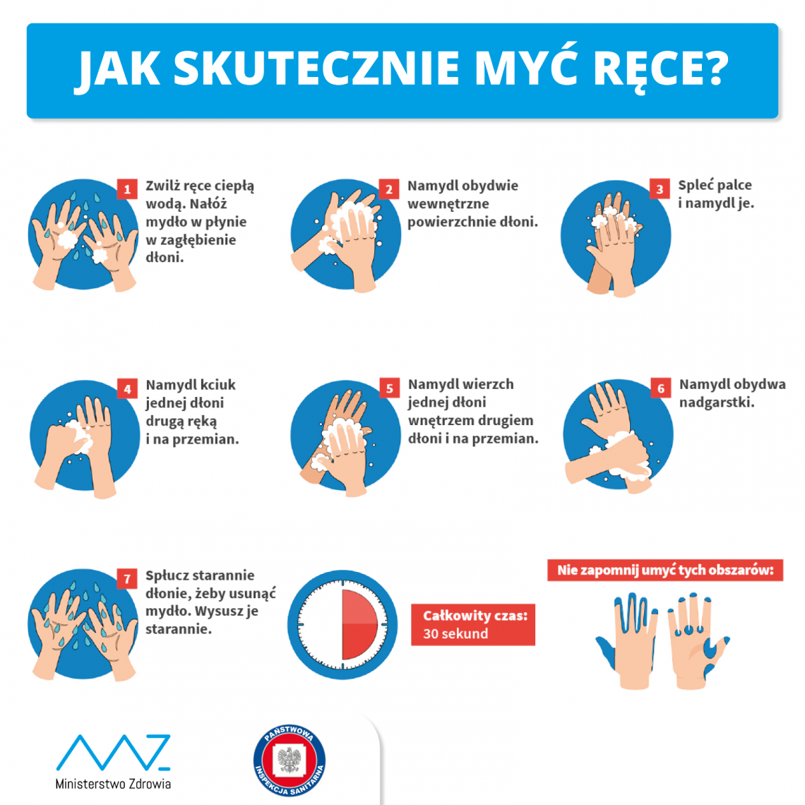 Tekst o akcji Beaty Kozidrak promującej mycie rąk. Na zdjęciu: Plakat z instrukcjami mycia rąk - HelloZdrowie