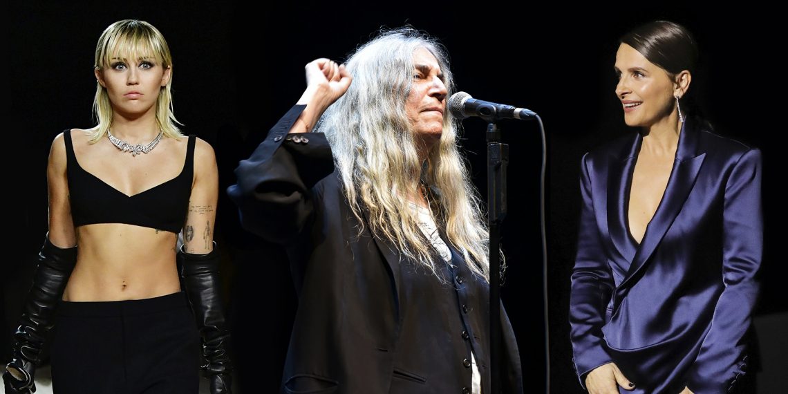 Miley Cyrus, Patti Smith, Juliette Binoche