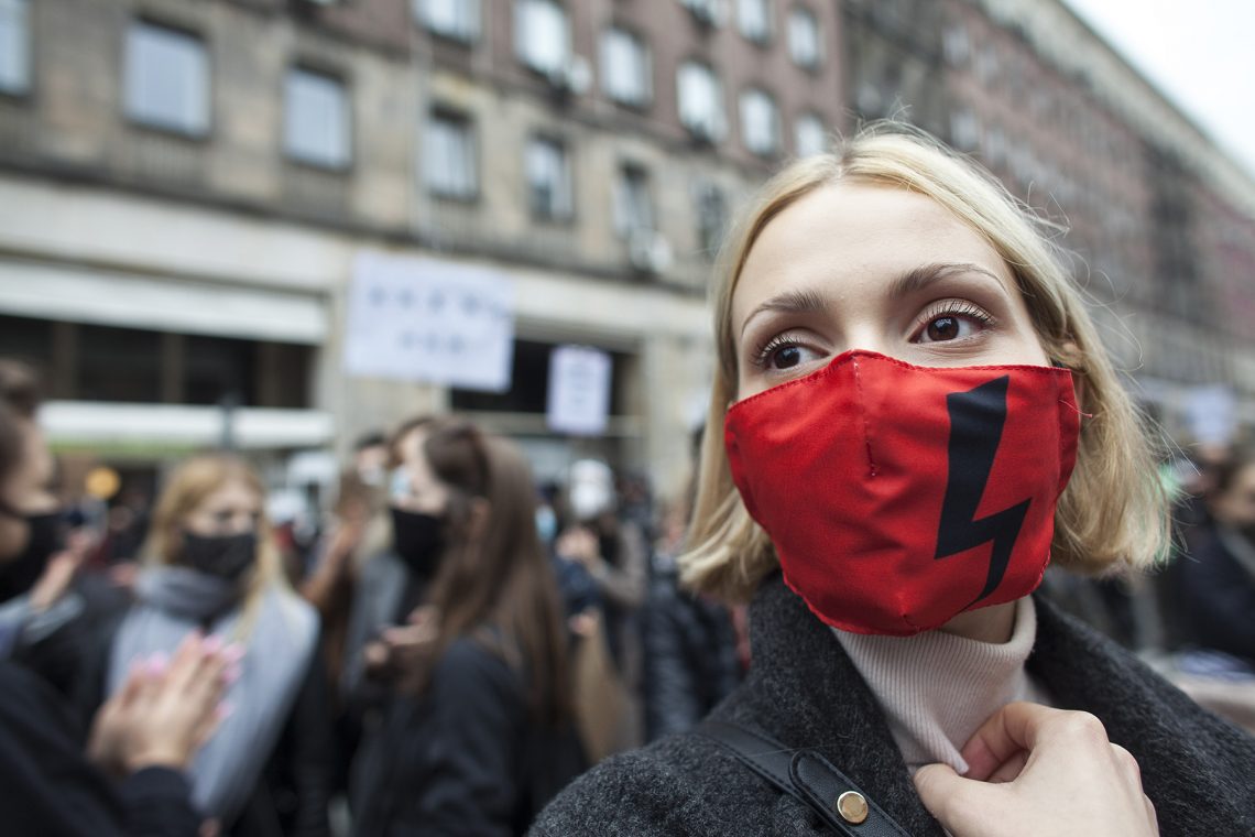 Protestująca Polka