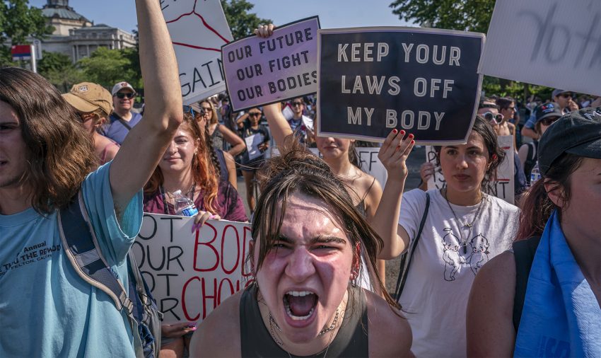 Protestujące kobiety w USA