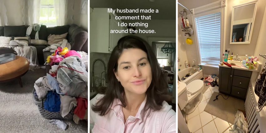 Lindsay Donnelly przestała sprzątać dom po zarzutach męża, że nic nie robi. Na zdjęciach jej mieszkanie