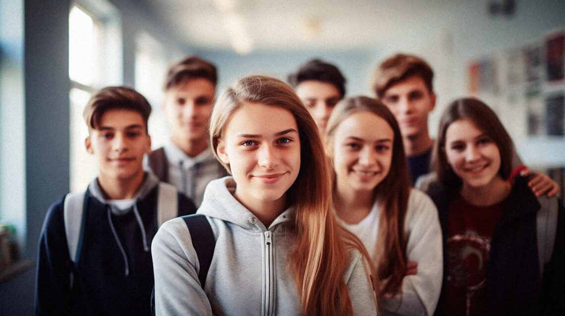 Na zdjęciu grupa licealistów- HelloZdrowie