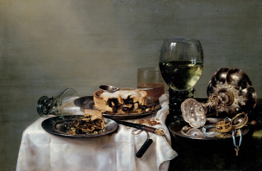 Willem Claesz-Heda, "Breakfast table with blackberry pie"
