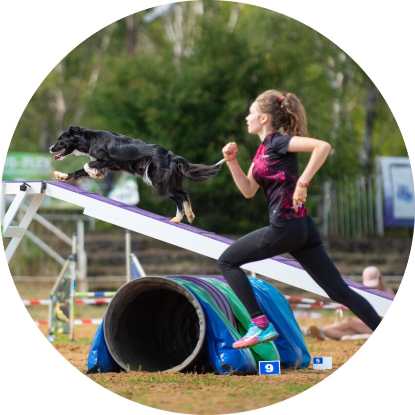 Kornelia Wieczorek w trakcie treningu agility