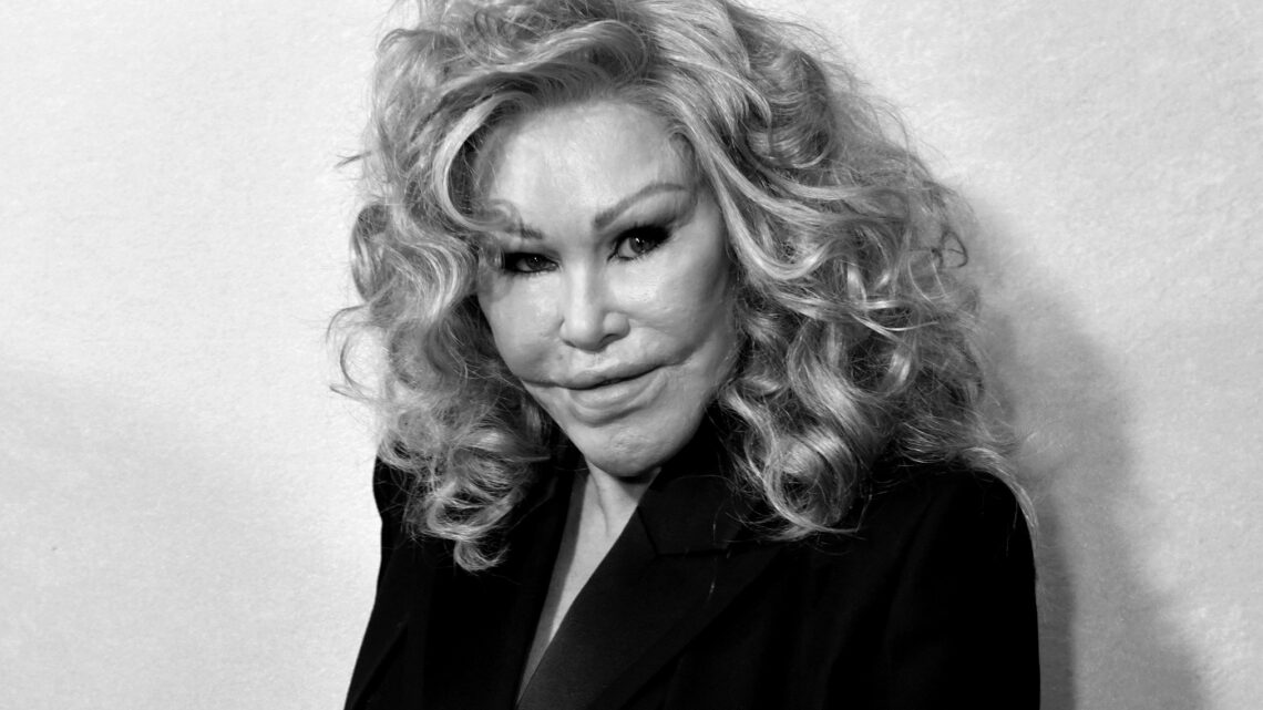 Jocelyn Wildenstein czarno-białe zdjęcie