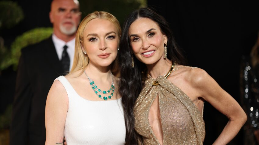 na zdjęciu: Lindsay Lohan i Demi Moore, tekst o trendzie: stephord skin